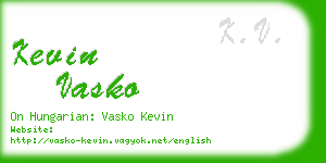 kevin vasko business card